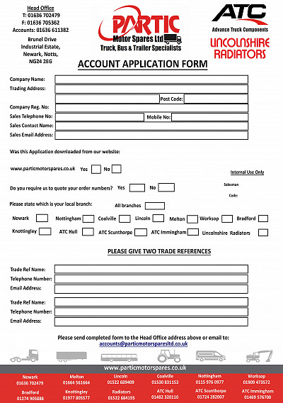 Account Application Form
