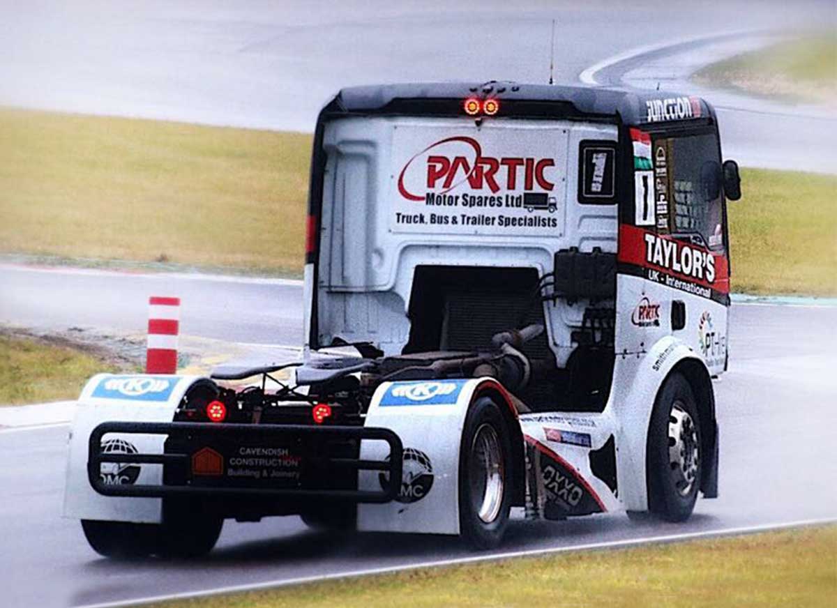Partic Sponsored Truck at the Raceway